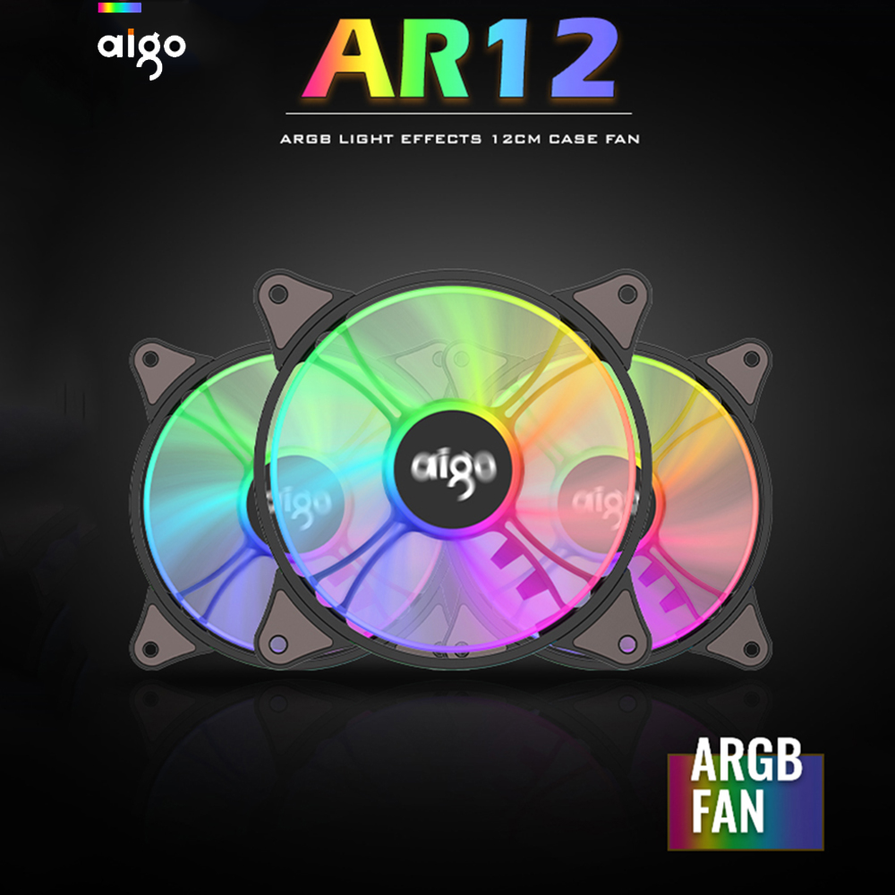AURA INTEL AMD Quạt Làm Mát Chơi Game Aigo Ar12 Rgb 120mm