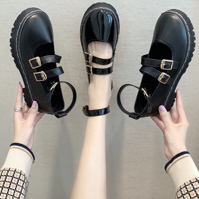 Giày búp bê lolita dây đan