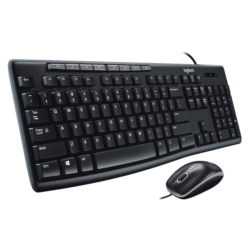 Bộ bàn phím chuột có dây Logitech MK200