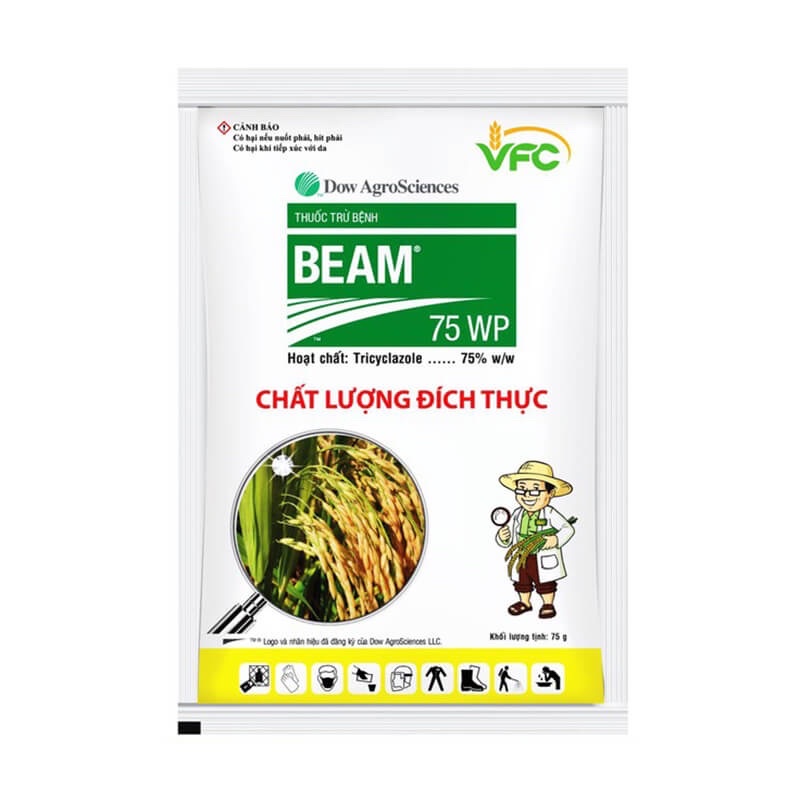 BEAM VFC 75wp THUỐC TRỊ BỆNH ĐẠO ÔN LÁ, ĐAO ÔN CỔ BÔNG CHO CÂY 75GRAM