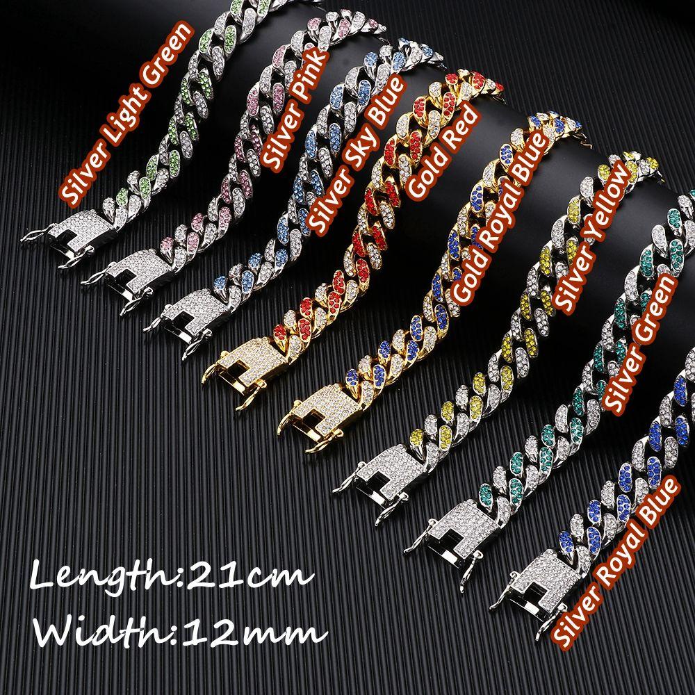 SUMU Vòng Tay Đính Đá Lấp Lánh Phong Cách Hiphop Sang Trọng