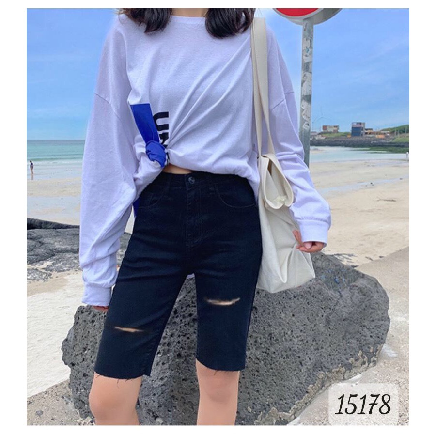 Quần ngố kaki BIGSIZE 5 tấc rách 15178