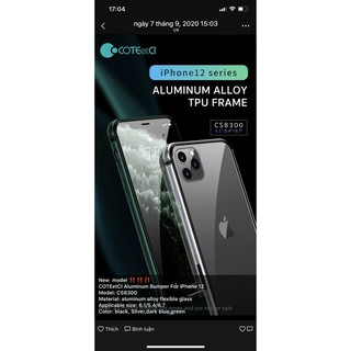 ốp Viền Coteetci Iphone12/ ip12 pro/ ip12 pro max