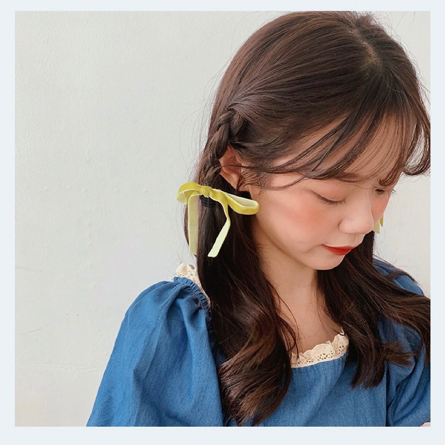 Set Cột Tóc Nơ Nhung Nhiều Màu