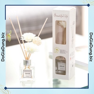 Lọ tinh dầu thơm phòng Aromatherapy Fresh Air kèm hoa giả khử mùi, trang trí phòng sang trọng 30 ml