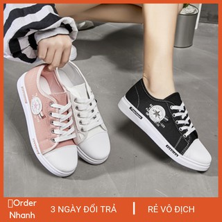 Giày vải nữ trẻ học sinh sinh viên Order