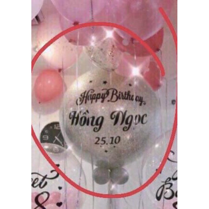 Set Bóng Trang Trí Sinh Nhật Với Bóng Siêu Nhũ Mạ Crom Cực Đẹp
