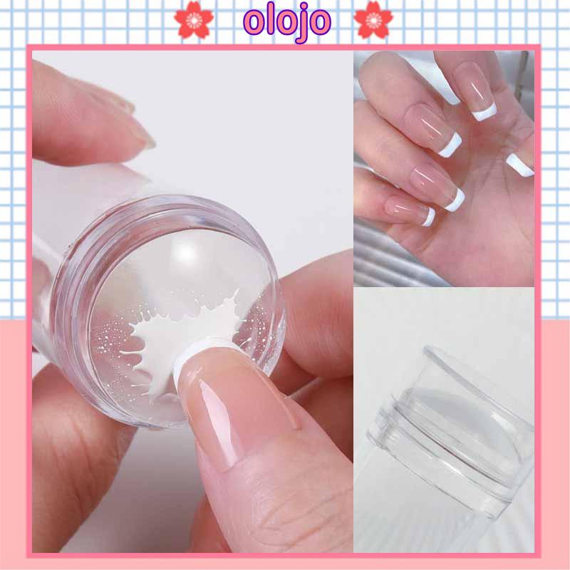 ⚜️Bộ dụng cụ con dấu lăn đồ cạo lấy mẫu in hình trang trí móng tay chuyên nghiệp bằng silicon trong suốt