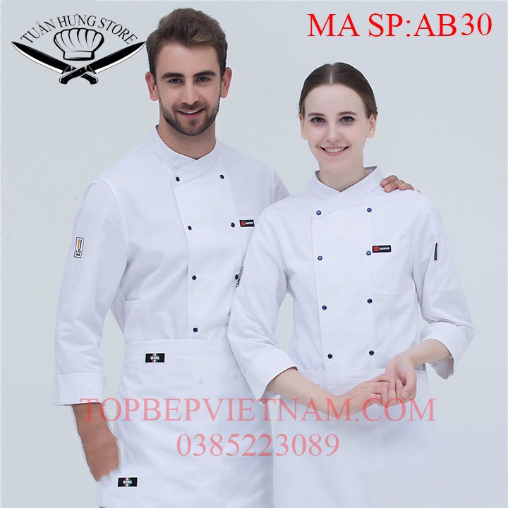 áo bếp,đồng phục bếp cao cấp ab30 | BigBuy360 - bigbuy360.vn