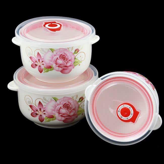 BỘ BA BÁT SỨ HÚT CHÂN KHÔNG SIÊU ĐẸP IN HOA DỄ THƯƠNG CÓ TAI CẦM HOẶC KHÔNG CÓ TAI CẦM[ƠHANGF LOẠI 1] CAM KẾT DÀY DẶN