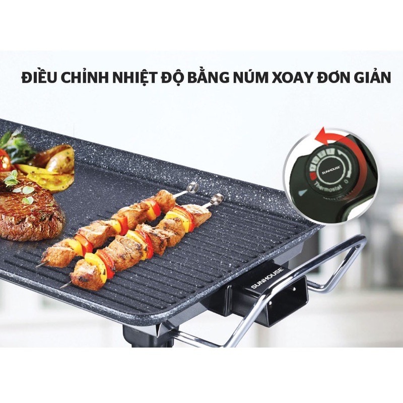 Bếp nướng điện SUNHOUSE SHD4607, tốc độ  nhanh, tiết kiệm điện năng