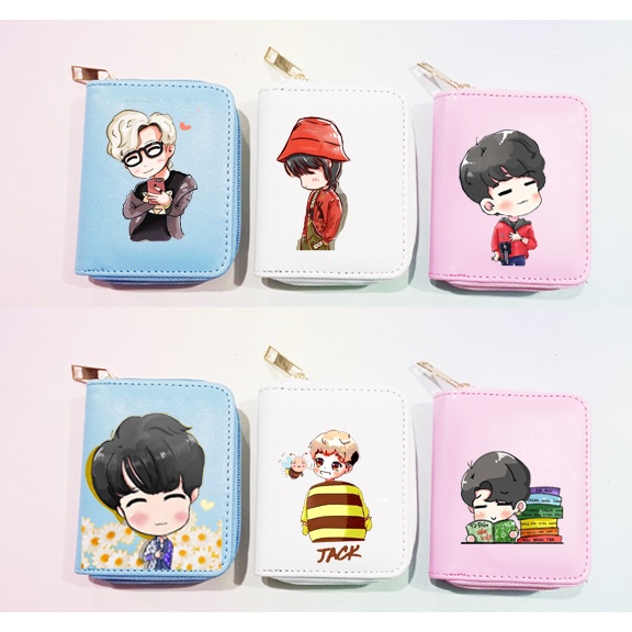 Ví jack VNI8 ví ngắn j97 cute bóp dễ thương idol kpop army thần tượng hoạt hình