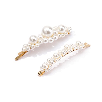 Set 2 Kẹp Ngọc Xinh Xăn TẶNG 1 Kẹp Bấm