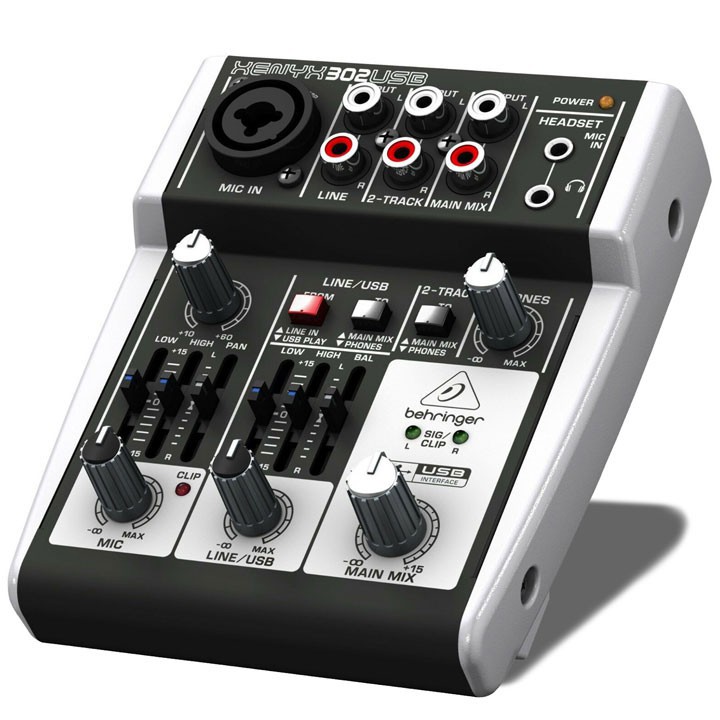 Mixer 3 cổng bàn trộn âm thanh mini | Behringer XENYX 302USB