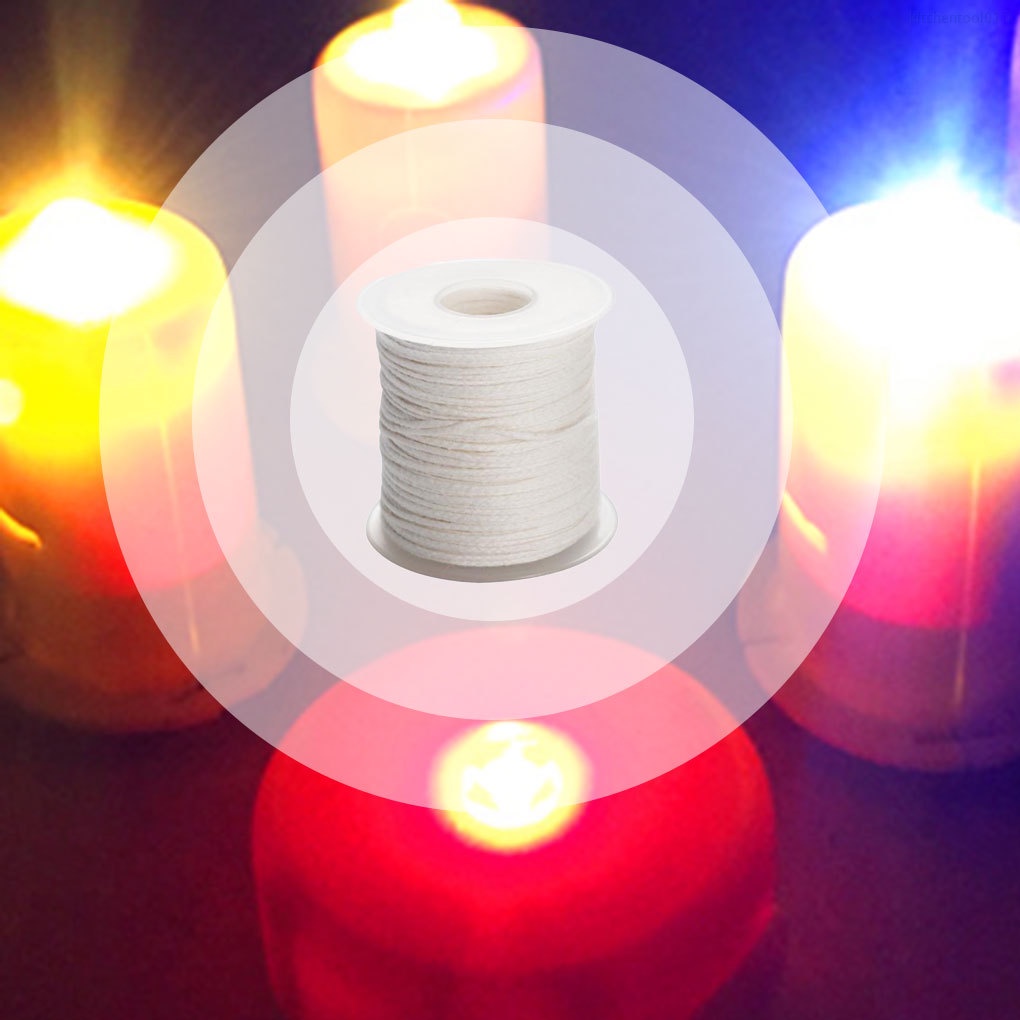 1 cuộn dây bấc đèn cầy cotton dài 61m dùng trang trí DIY