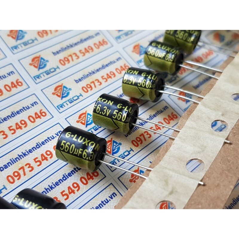 [Combo 20 chiếc] Tụ điện, tụ hóa 560uF 6.3V kích thước 8x9mm (hàng chính hãng)