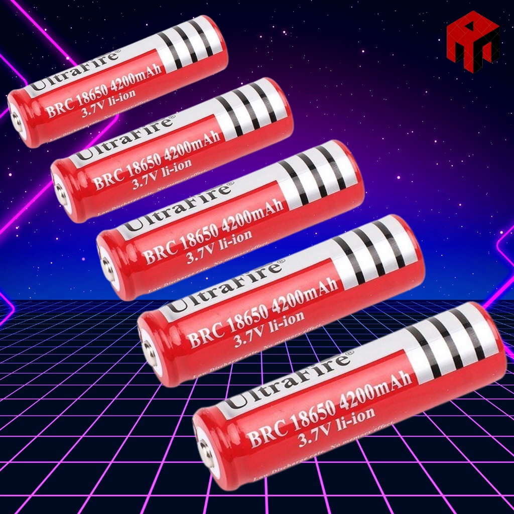 🔴Loại 1 || Pin 3.7V Ultrafire Đỏ Dung Lượng 4200mAh - Dùng Cho Quạt Cầm Tay & Đèn Pin.