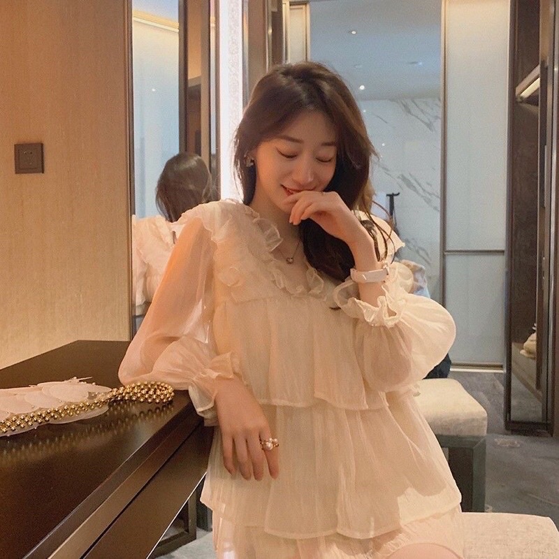 ÁO VOAN NỮ MÙA HÈ PHONG CÁCH HÀN QUỐC DÁNG RỘNG