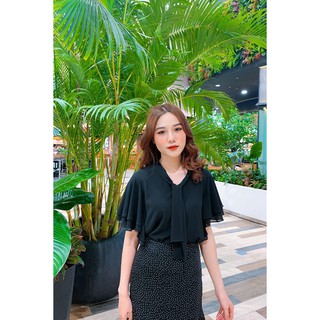 Áo sơ mi ngắn tay nơ cổ - 20Again