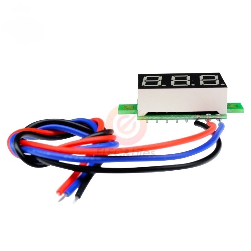 Vôn Kế Kỹ Thuật Số vôn kế 3 dây 0.36 Inch Dc 0-30v 5v 12v Cho Xe Hơi, xe máy