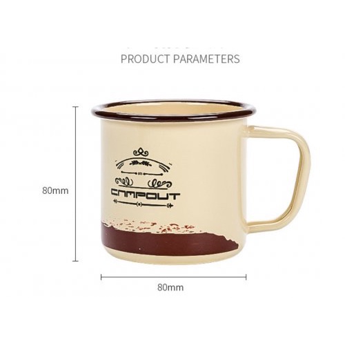 LY TRÁNG MEN EMAYE KUPA 270ML- họa tiết ngẫu nhiên