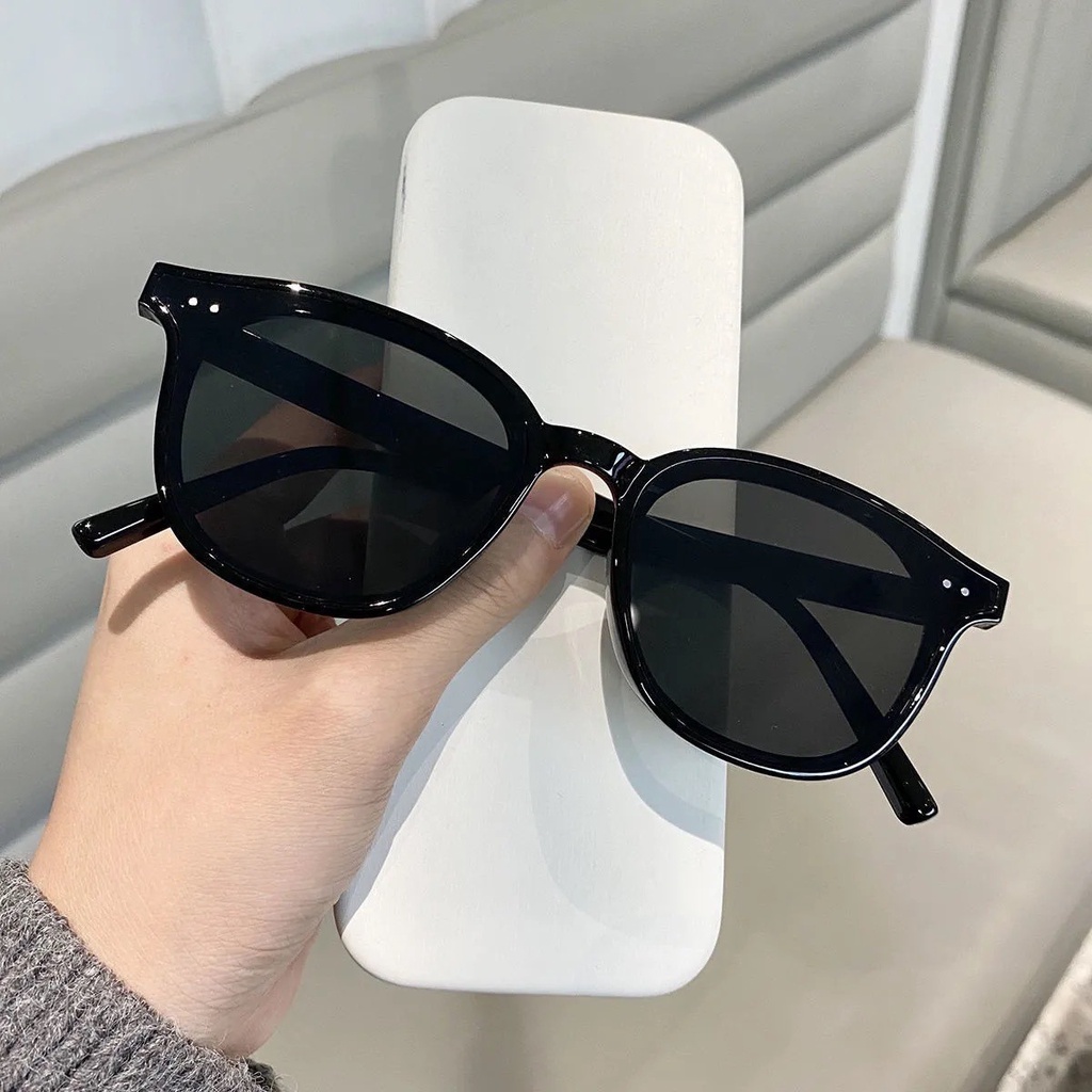 Kính mát tròng vàng cam thời trang Hàn Quốc 2021 cổ điển cho unisex