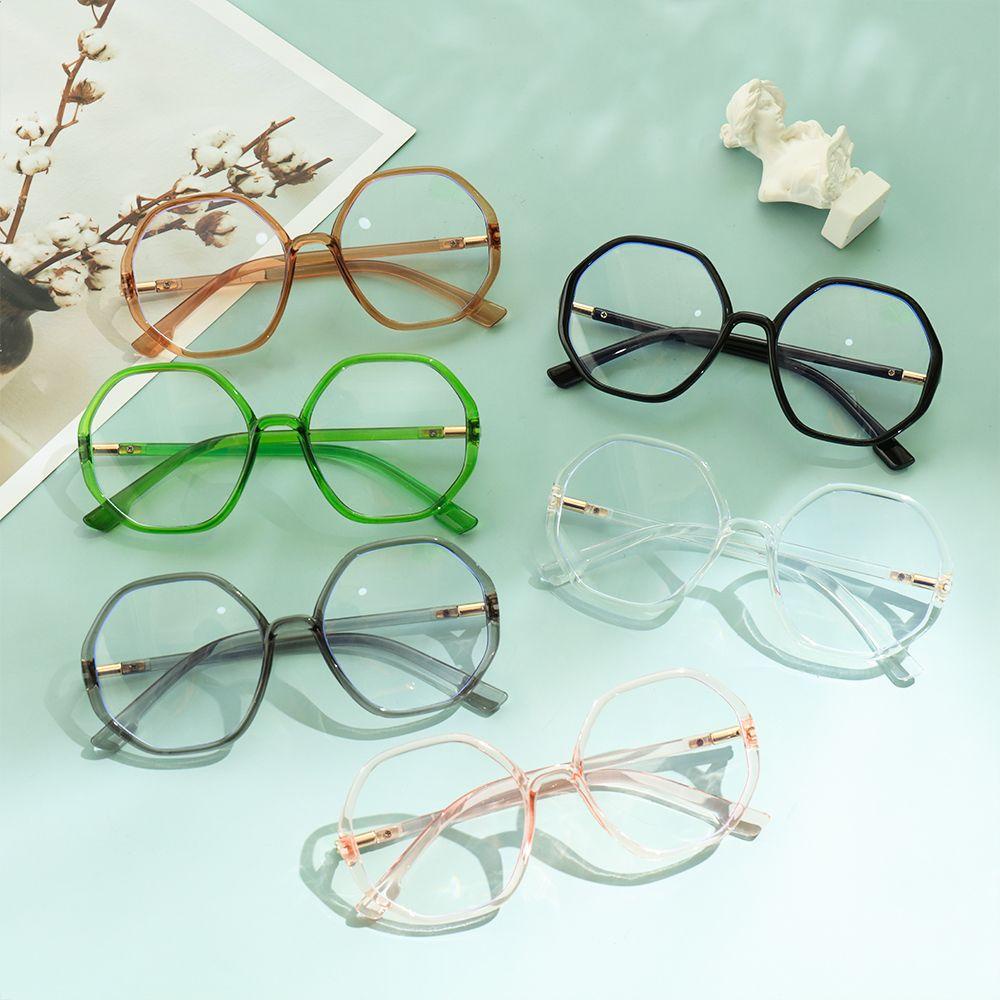 Mắt Kính Gọng PC Tròng Phẳng Siêu Nhẹ Màu Xanh Dương Thời Trang