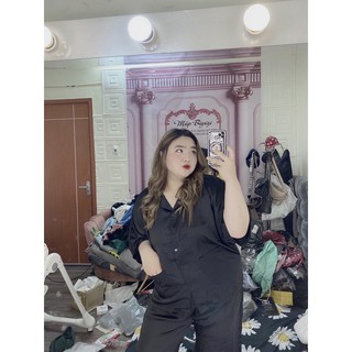 Pijama Lụa Đen Bigsize