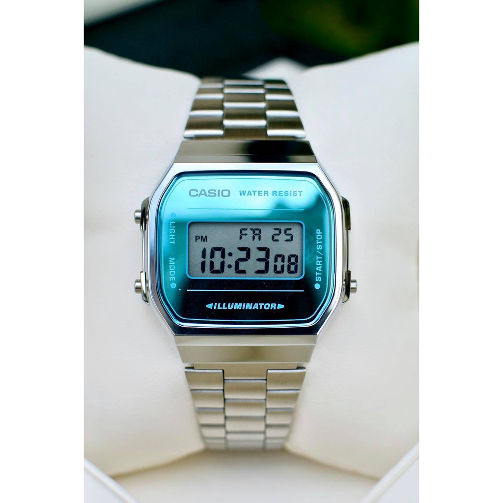 Đồng hồ Unisex CHÍNH HÃNG Casio A168WEM-2DF - Thép không gỉ, kháng nước