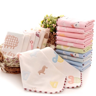 Set 5 khăn sữa, khăn mặt chất liệu xô 6 lớp nền màu Lee Lee Kid's kích thước 25*25cm cho bé