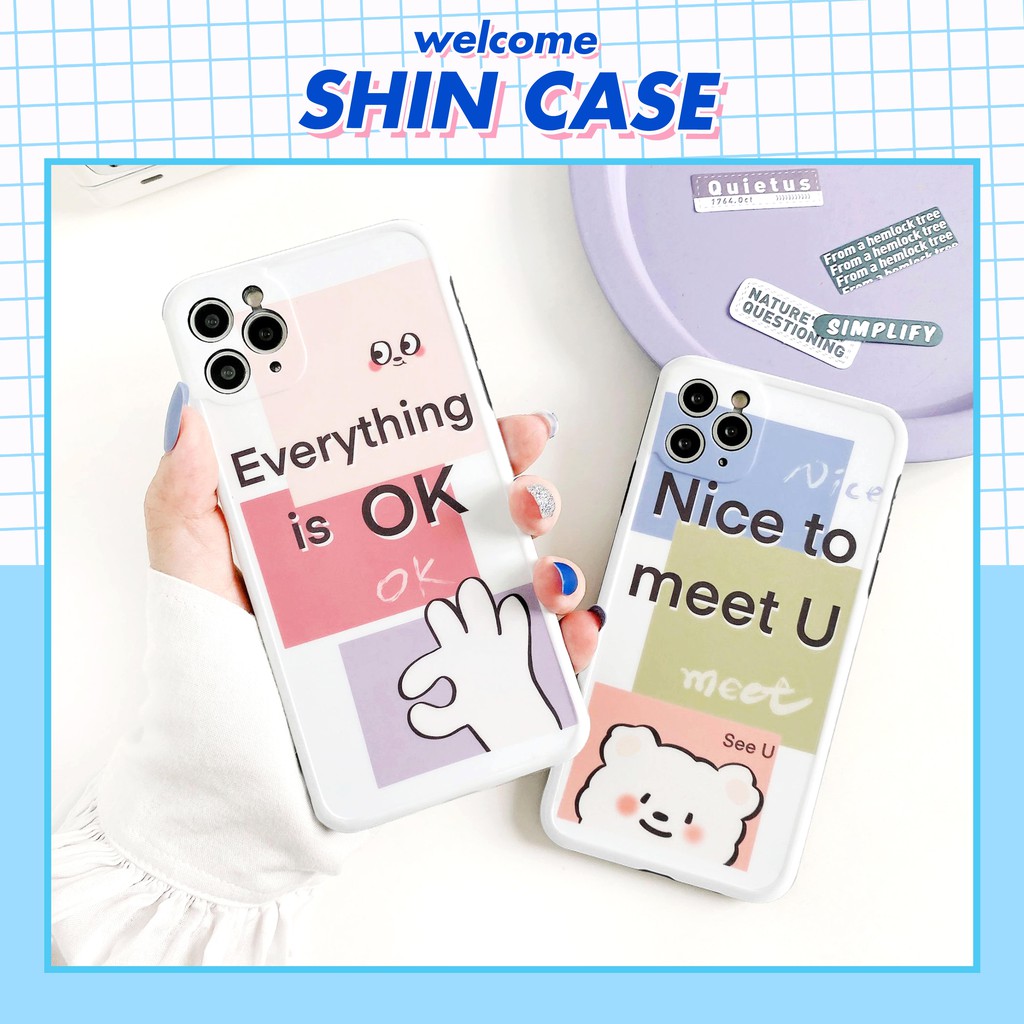 Ốp lưng iphone Meet U IMD dày dặn viền nổi 5/5s/6/6plus/6s/6splus/7/7plus/8/8plus/x/xr/xs/11/12/pro/max/plus/promax