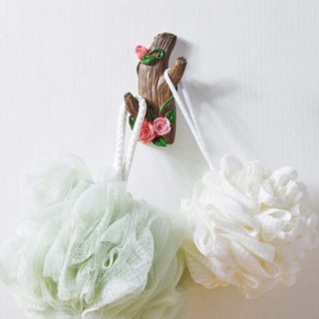 Móc treo tường giả gốc cây hoa hồng dễ thương