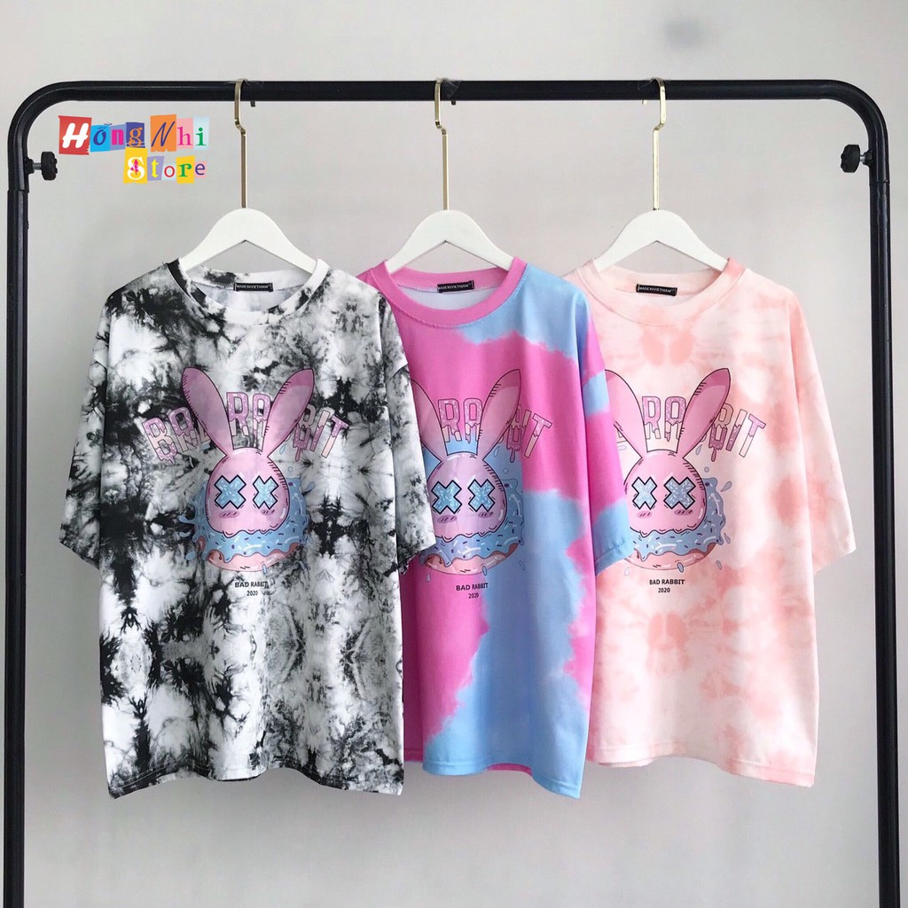 Set Bộ Áo Thun Tie Tee Tay Lỡ Loang Màu Kèm Quần Jogger Thun Dài Dây Rút Cao Cấp - MM