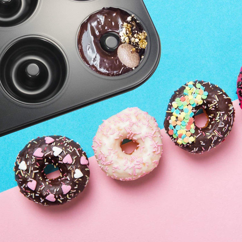 Khuôn Làm Bánh Donut 6 Ngăn Chống Dính Tiện Lợi