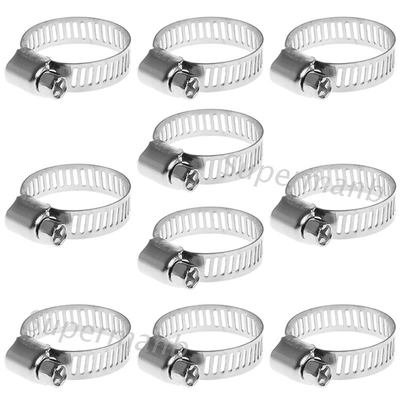 Set 10 kẹp ống nhiên liệu bằng thép không gỉ 3 / 4 "- 1"