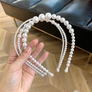 Băng đô cài tóc đính hạt ngọc trai phong cách Hàn Quốc xinh xắn thời trang cho nữ