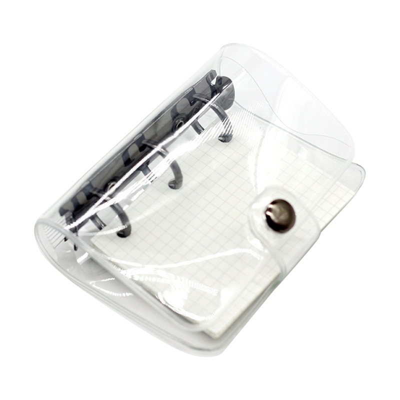 Sổ Ghi Chú Bỏ Túi 3 Lỗ Bằng PVC Trong Suốt Họa Tiết Lá Cây