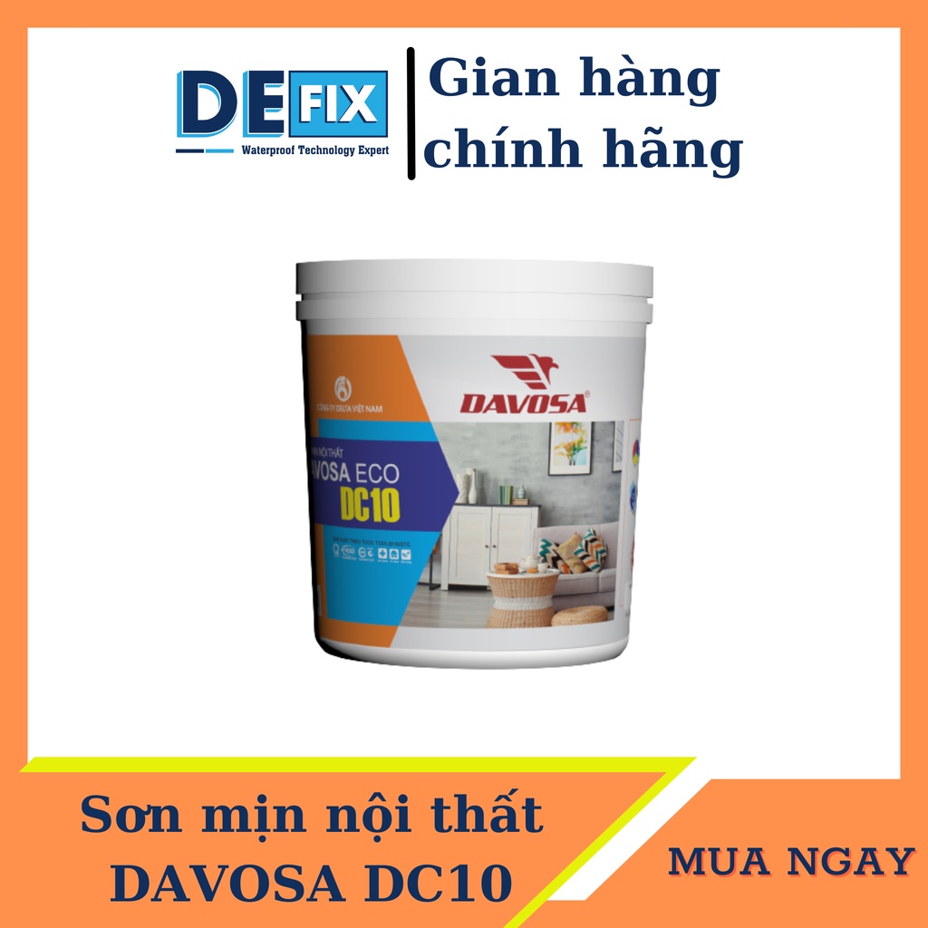 Sơn mịn nội thất DAVOSA DC10 loại 6kg