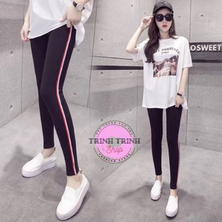 Quần Legging Nữ Thể Thao Sọc Nhiều Màu