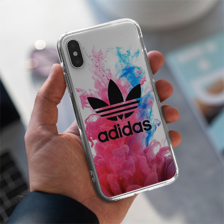 Ốp lưng logo ADIDAS xanh đỏ họa tiết nước cho Iphone 5 6 7 8 Plus 11 12 Pro Max X Xr ADIPOD00191