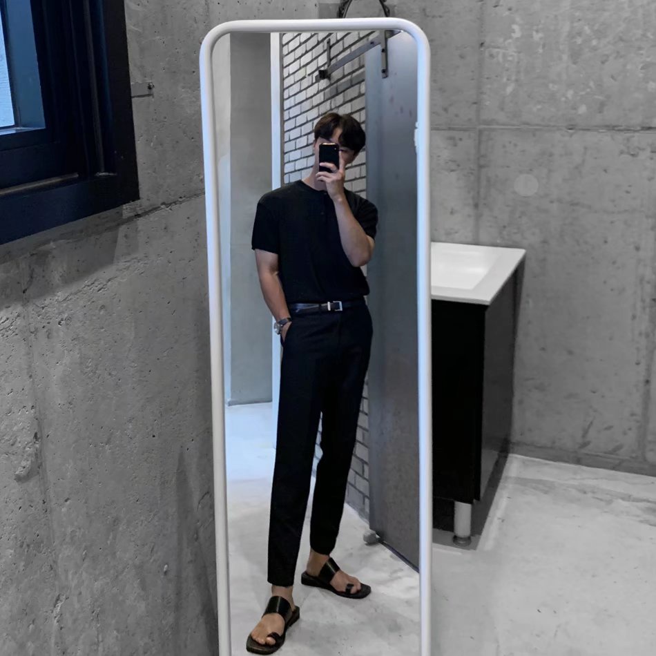 Áo Thun polo Cổ Đứng Tay Ngắn Dáng Rộng Màu Trơn Xu Hướng Hàn Quốc Cho Nam áo thun nam có cổ Simple Fashion áo nam đẹp áo phông rộng bông Bigsize áo thun nam form rộng