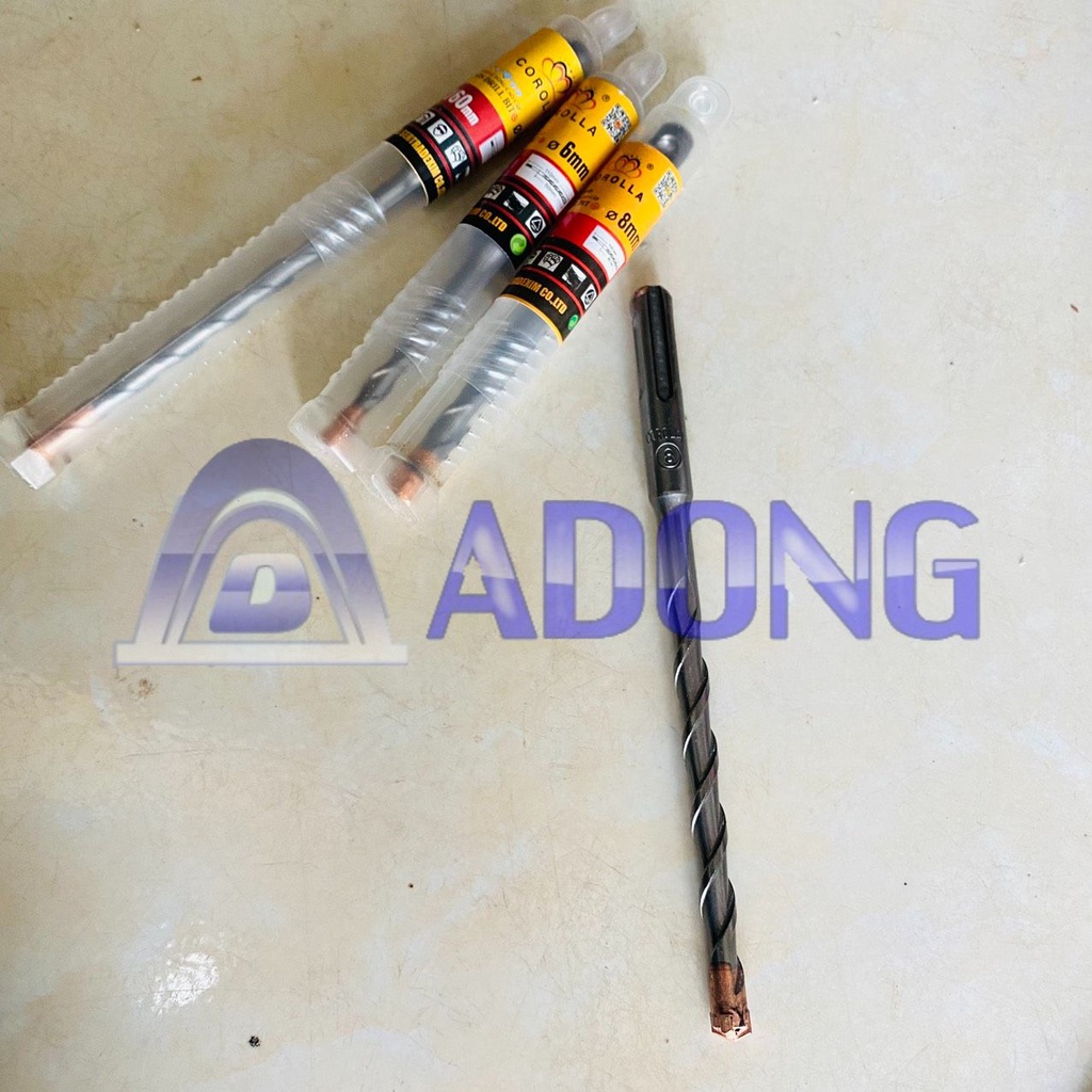 Mũi khoan bê tông, khoan tường 4 cạnh CAO CẤP COROLLA M6, M8, M10, M12, M14, M16