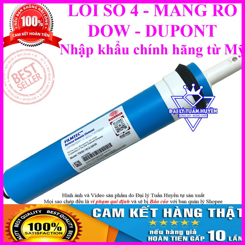 Lõi lọc nước số 4 - Màng RO DOW FILMTEC - DuPont FilmTec USA Nhập Khẩu Từ Mỹ Chính Hãng