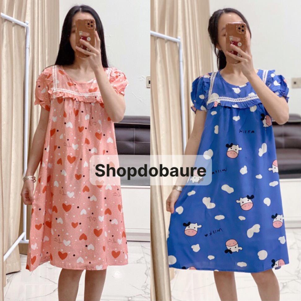 Váy lanh bầu cộc tay mùa hè siêu mềm mát (V34)