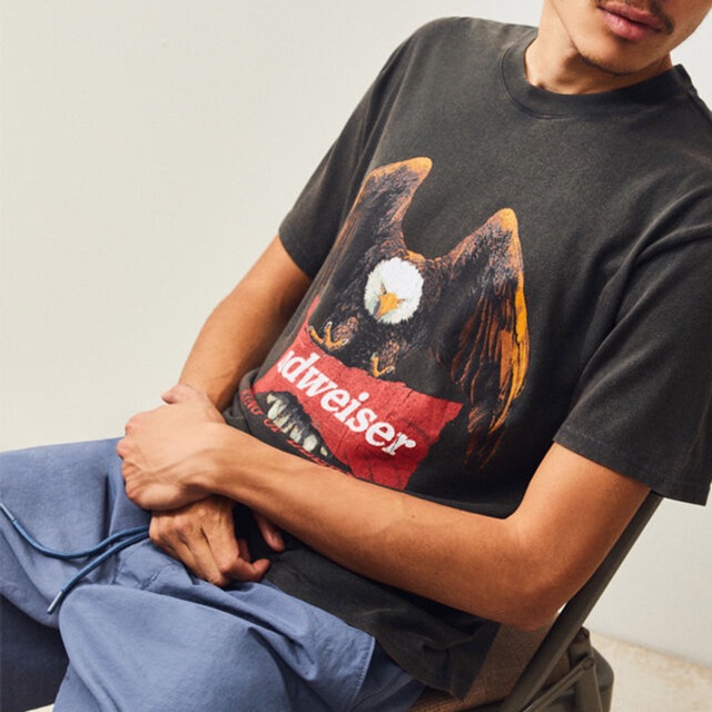 Áo thun ngắn tay chính hãng PACSUN X BUDWEISER 2018