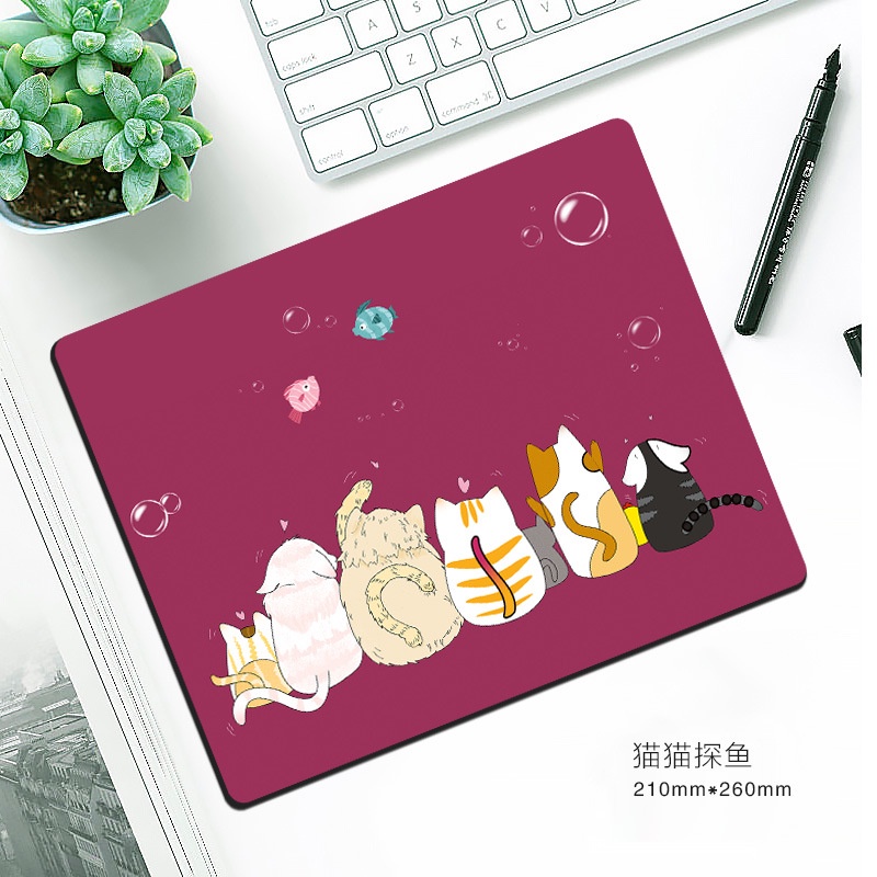 Miếng lót chuột hình tròn dễ thương chống trượt tiện lợi cho văn phòng/nhà ở