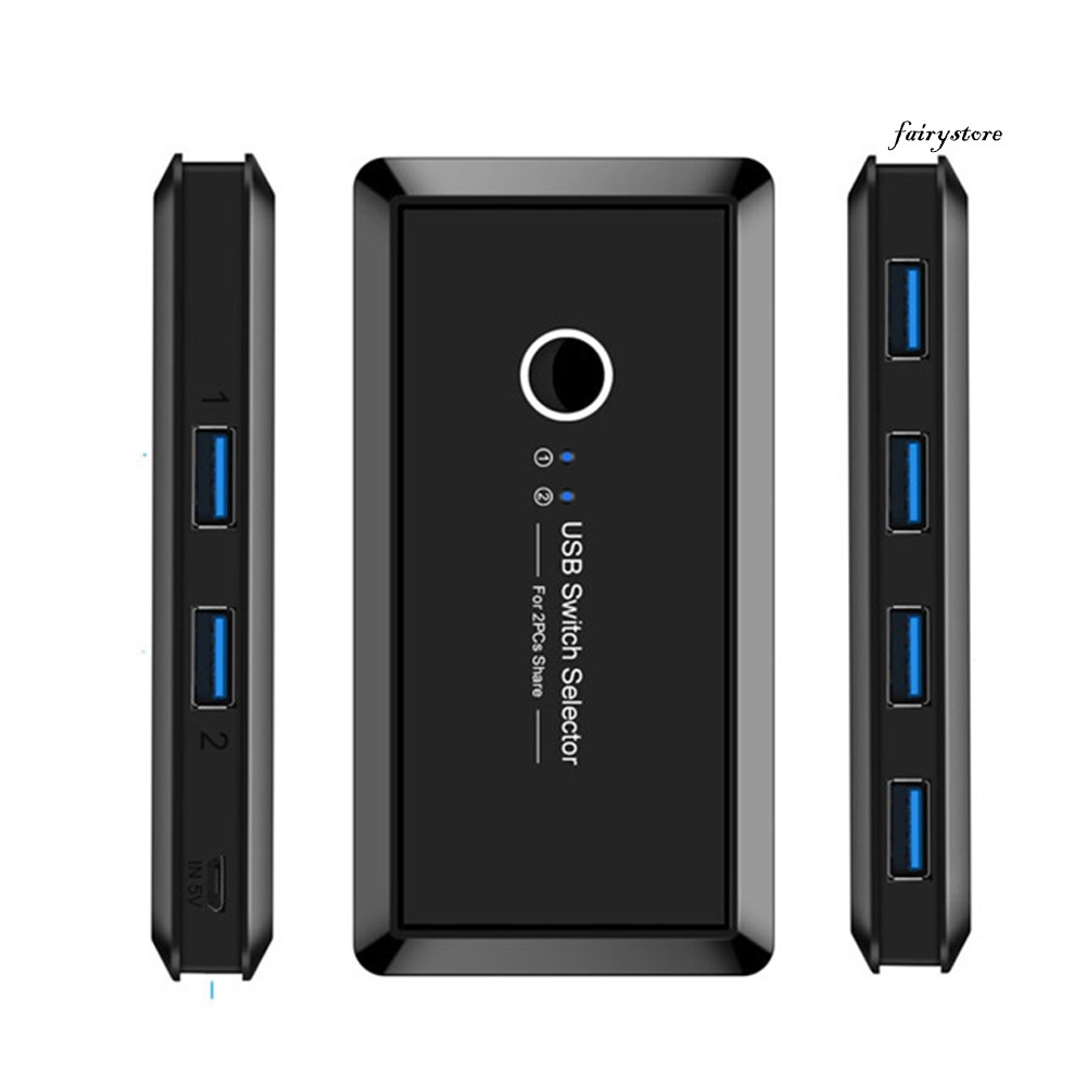 Bộ 2 Thiết Bị Chia 4 Cổng Usb 3.0 Cho Bàn Phím Máy Tính