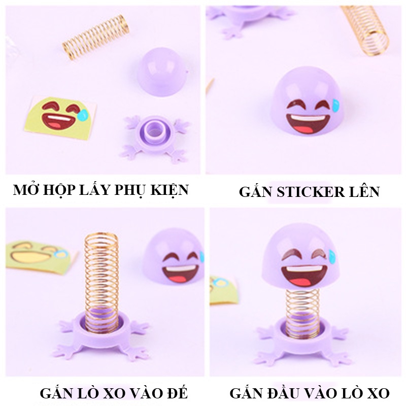 Quà Tặng Đồ Chơi Thú Nhún Lò Xo Emoji Mặt Cười Vui Nhộn, Đồ Chơi Trẻ Em, Thường Để Trên Ô Tô Xe Hơi