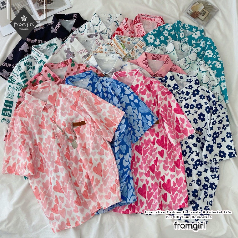 Áo Thun Ngắn Tay In Họa Tiết Hoạt Hình Phong Cách Hip Hop Hàn Quốc