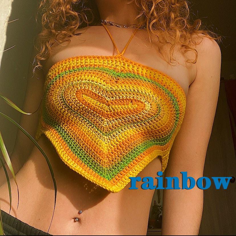 Áo Croptop Màu Sắc Cầu Vồng 2k Cho Nữ | BigBuy360 - bigbuy360.vn